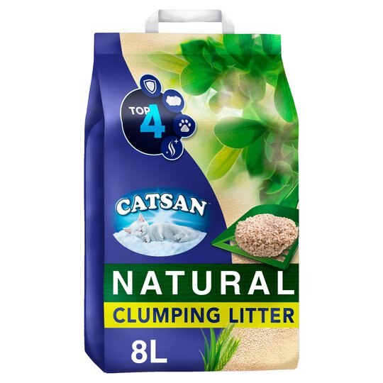 Catsan Natural Biodegradable Clumping Cat Litter - 8L